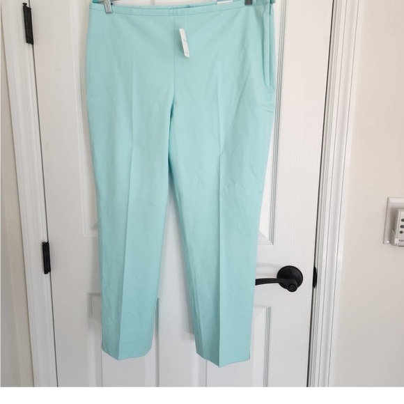 J. McLaughlin Dock Capri Pant NWT Robin’s Egg Mint Green Size 14 - Picture 4 of 9